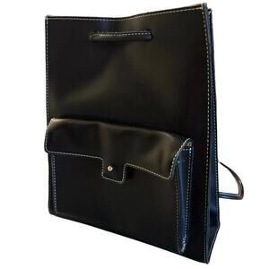 Mondani New York Black Simulated vegan Leather Backpack purse Strappy